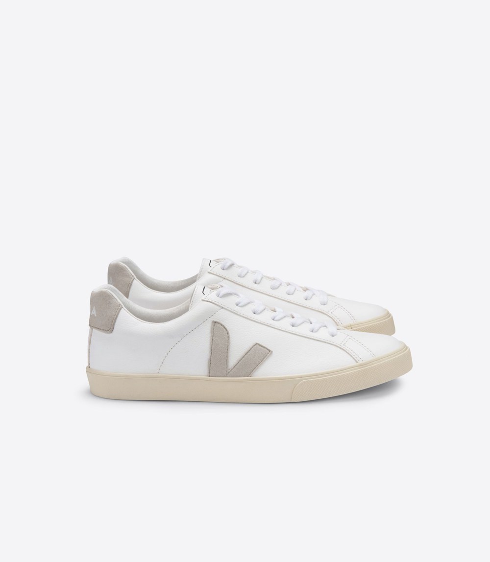 Tenis Veja Hombre - Esplar Chromefree Cuero - Blancos/Beige - 735GAHWOU